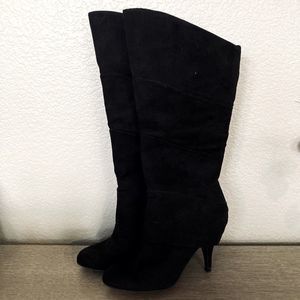 Fergalicious Black Suede Stiletto Boots 8